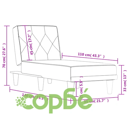 Кушетка, черна, текстил ➤ топ цена ➤ sorbe.bg