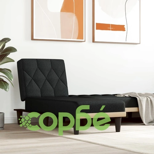 Кушетка, черна, текстил ➤ топ цена ➤ sorbe.bg