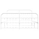 Метална рамка за легло с горна и долна табла, бяла, 183x213 см