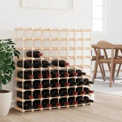 Поставка за вино за 72 бутилки 90,5x23x90,5 см бор масив