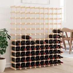 Поставка за вино за 120 бутилки 112,5x23x123,5 см бор масив