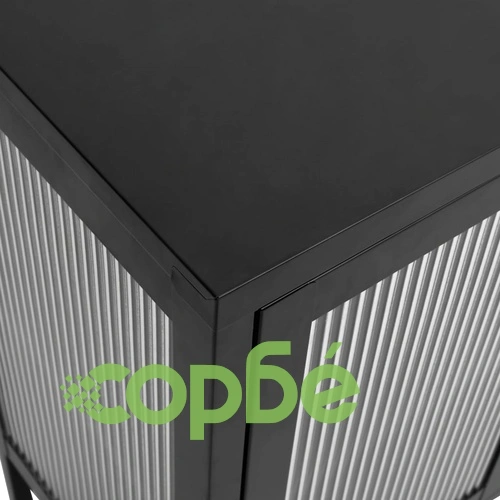 Сайдборд, черен, 105x35x70 см, стъкло и стомана ➤ топ цена ➤ sorbe.bg