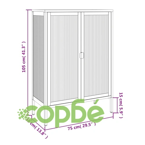 Сайдборд, черен, 75x35x105 см, стъкло и стомана ➤ топ цена ➤ sorbe.bg