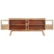 Сайдборд, кафяво и черно, 160x30x76 см, мангово дърво масив 
