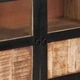 Сайдборд, кафяво и черно, 160x30x76 см, мангово дърво масив 