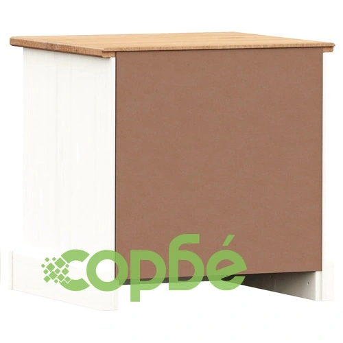 Нощно шкафче VIGO бяло 42x35x42 см бор масив ➤ топ цена ➤ sorbe.bg