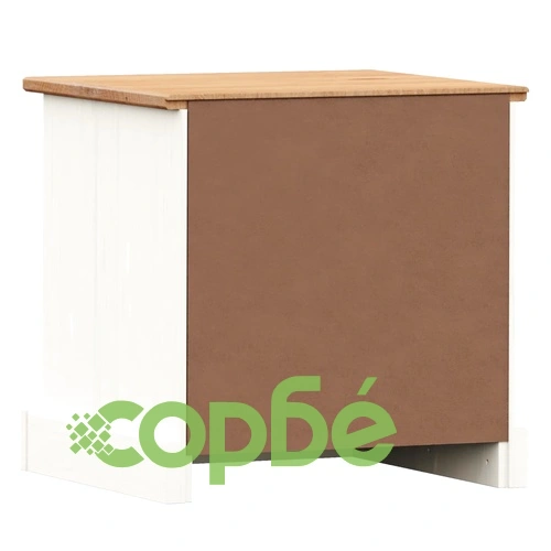 Нощно шкафче VIGO бяло 42x35x42 см бор масив ➤ топ цена ➤ sorbe.bg