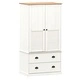 Гардероб VIGO, бял, 90x55x170 см, бор масив