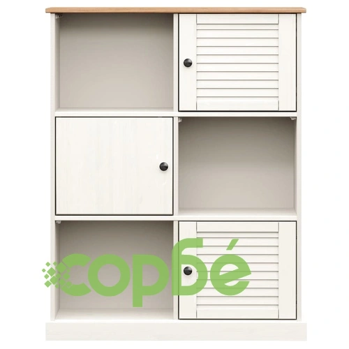 Етажерка за книги VIGO бяла 90x35x114,5 см бор масив ➤ топ цена ➤ sorbe.bg