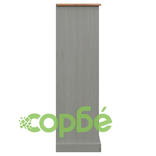 Етажерка за книги VIGO сива 90x35x114,5 см бор масив ➤ топ цена ➤ sorbe.bg