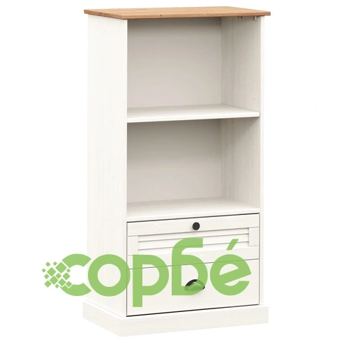 Етажерка за книги VIGO бяла 60x35x114,5 см бор масив ➤ топ цена ➤ sorbe.bg