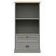 Етажерка за книги VIGO сива 60x35x114,5 см бор масив