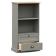 Етажерка за книги VIGO сива 60x35x114,5 см бор масив