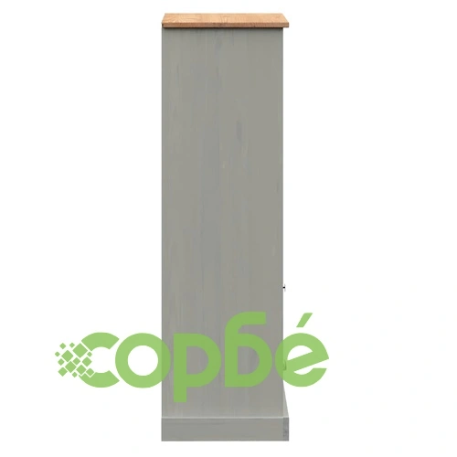Етажерка за книги VIGO сива 60x35x114,5 см бор масив ➤ топ цена ➤ sorbe.bg