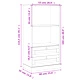 Етажерка за книги VIGO сива 60x35x114,5 см бор масив