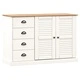 Бюфет с чекмеджета VIGO, 113x40x75 см, бял, бор масив