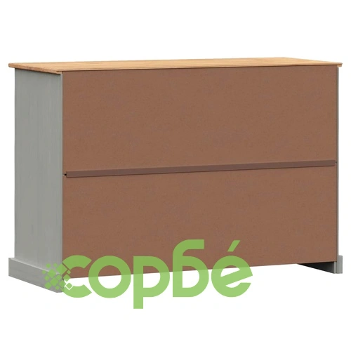 Бюфет с чекмеджета VIGO, 113x40x75 см, сив, бор масив ➤ топ цена ➤ sorbe.bg