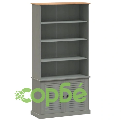 Етажерка за книги VIGO сива 85x35x170 см бор масив ➤ топ цена ➤ sorbe.bg