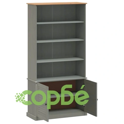 Етажерка за книги VIGO сива 85x35x170 см бор масив ➤ топ цена ➤ sorbe.bg