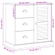Сайдборд с чекмеджета VIGO, 78x40x75 см, бор масив