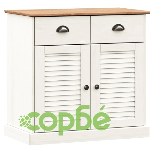 Бюфет с чекмеджета VIGO, 78x40x75 см, бял, бор масив ➤ топ цена ➤ sorbe.bg