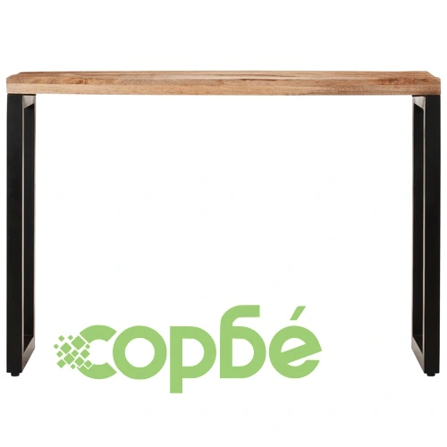 Конзолна маса, 110x35x76 см, грубо мангово дърво масив ➤ топ цена ➤ sorbe.bg