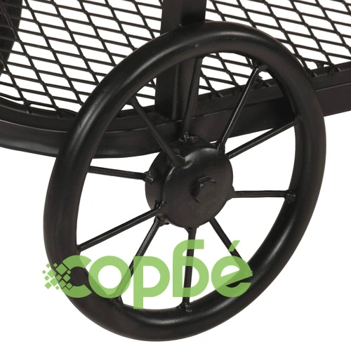 Конзолна маса, 112x36x76 cм, мангово дърво масив и желязо ➤ топ цена ➤ sorbe.bg