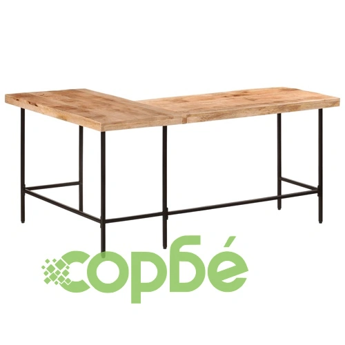 Бюро 165x110x77 см мангово дърво масив и желязо ➤ топ цена ➤ sorbe.bg