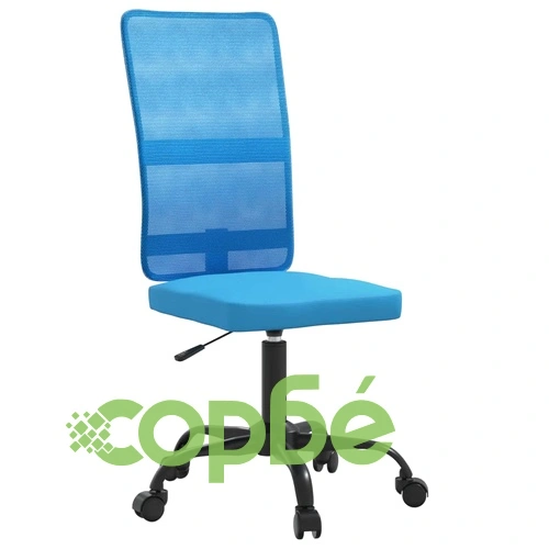 Офис стол с регулируема височина, син, мрежеста материя ➤ топ цена ➤ sorbe.bg