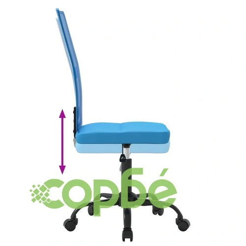 Офис стол с регулируема височина, син, мрежеста материя ➤ топ цена ➤ sorbe.bg