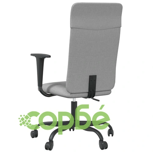 Офис стол с регулируема височина, светлосив, текстил ➤ топ цена ➤ sorbe.bg