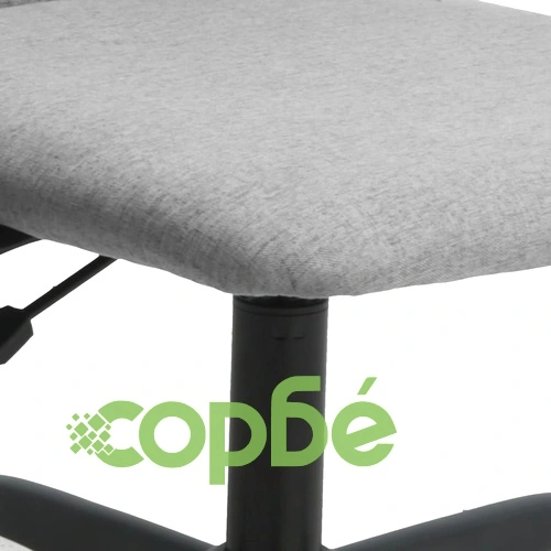 Офис стол с регулируема височина, светлосив, текстил ➤ топ цена ➤ sorbe.bg