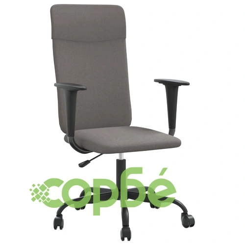 Офис стол с регулируема височина, тъмносив, текстил ➤ топ цена ➤ sorbe.bg