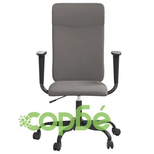 Офис стол с регулируема височина, тъмносив, текстил ➤ топ цена ➤ sorbe.bg