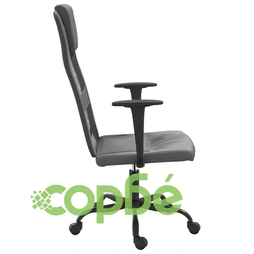 Офис стол, регулируем, сив, мрежеста материя и еко кожа ➤ топ цена ➤ sorbe.bg