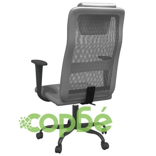 Офис стол, регулируем, сив, мрежеста материя и еко кожа ➤ топ цена ➤ sorbe.bg