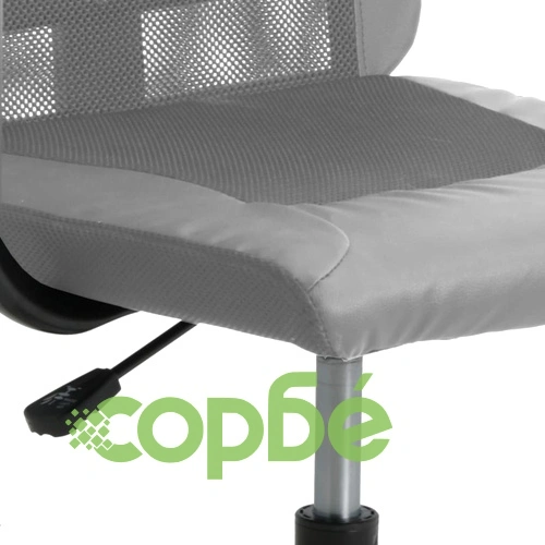 Офис стол, регулируем, сив, мрежеста материя и еко кожа ➤ топ цена ➤ sorbe.bg