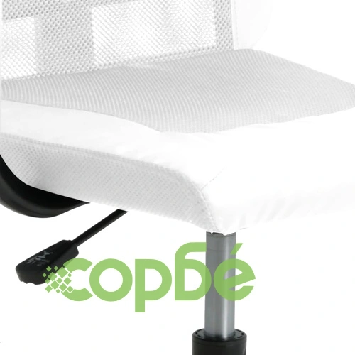 Офис стол, регулируем, бял, мрежеста материя и еко кожа ➤ топ цена ➤ sorbe.bg