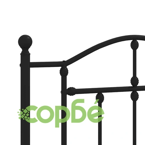 Метална рамка за легло с горна и долна табла, черна, 100x200 см ➤ топ цена ➤ sorbe.bg