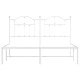 Метална рамка за легло с горна табла, бяла, 140x190 см