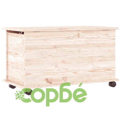 Сандък за съхранение с колелца ALTA 73x39,5x43 см бор масив ➤ топ цена ➤ sorbe.bg