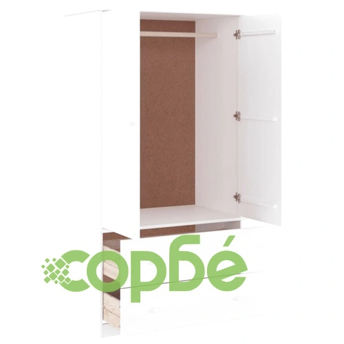 Гардероб ALTA, бял, 90x55x170 см, бор масив ➤ топ цена ➤ sorbe.bg