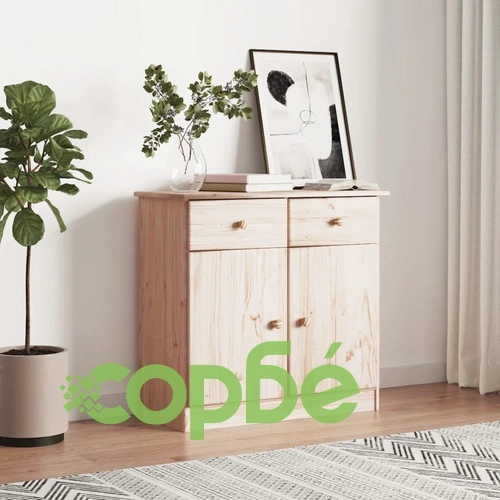 Сайдборд ALTA, 77x35x73 см, борово дърво масив ➤ топ цена ➤ sorbe.bg