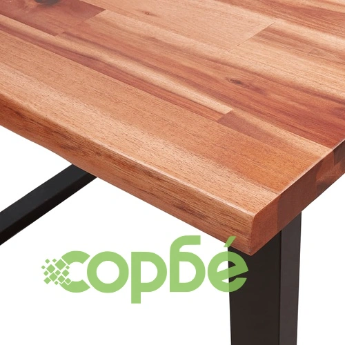 Трапезна маса с жив ръб 110x70x75 см масивна акация ➤ топ цена ➤ sorbe.bg
