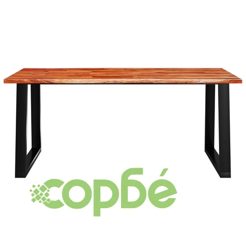 Трапезна маса с жив ръб 180x90x75 см масивна акация ➤ топ цена ➤ sorbe.bg