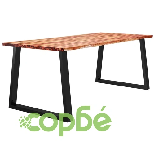 Трапезна маса с жив ръб 200x90x75 см масивна акация ➤ топ цена ➤ sorbe.bg