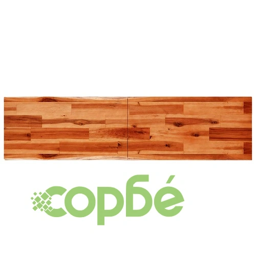 Трапезна маса с жив ръб 140x40x80 см масивна акация ➤ топ цена ➤ sorbe.bg