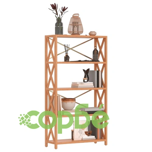 Етажерка на 5 нива, 80x30x146 см, дъб масив ➤ топ цена ➤ sorbe.bg