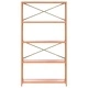 Етажерка на 5 нива, 80x30x146 см, дъб масив
