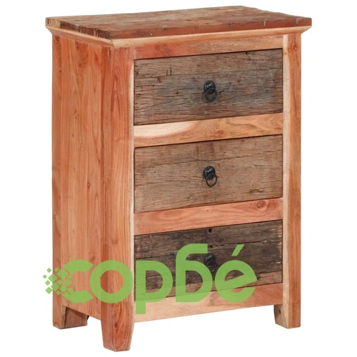 Страничен шкаф 55x33x75 см масивна акация ➤ топ цена ➤ sorbe.bg